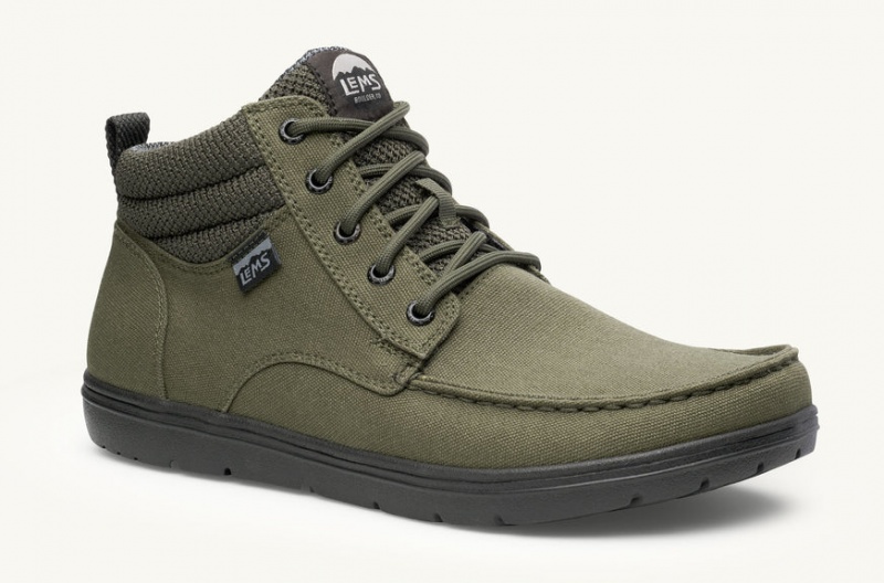 Barefoot Lems Boulder Boot Mid Wegański Damskie Zielone Polska | ITK-90717