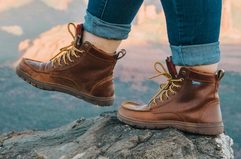 Barefoot Lems Boulder Boot Skórzane Damskie Miedź Polska | TBC-31941