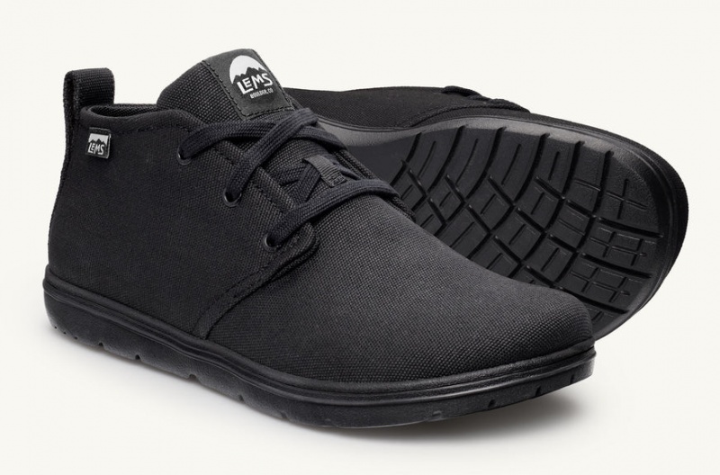 Buty Damskie Lems Chukka Płócienne Czarne Polska | QZS-35219